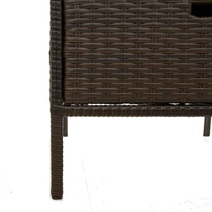 Armadietto Portaoggetti Giardino Marrone 55x59x80cm Polyrattan 365552