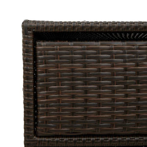 Armadietto Portaoggetti Giardino Marrone 55x59x80cm Polyrattan 365552