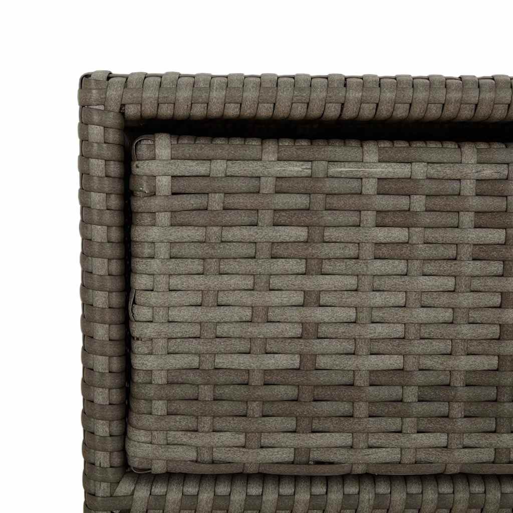 Armadietto Portaoggetti Giardino Grigio 55x59x80cm Polyrattan 365553