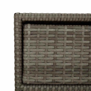 Armadietto Portaoggetti Giardino Grigio 55x59x80cm Polyrattan 365553