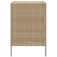 Armadietto Portaoggetti da Giardino Beige 55x59x80cm Polyrattan 365554