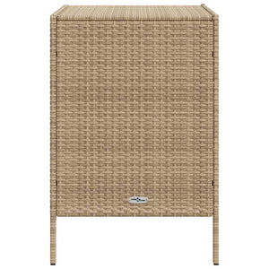 Armadietto Portaoggetti da Giardino Beige 55x59x80cm Polyrattan 365554