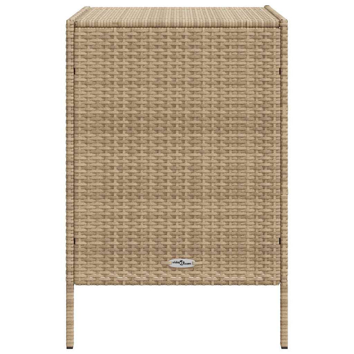 Armadietto Portaoggetti da Giardino Beige 55x59x80cm Polyrattan 365554