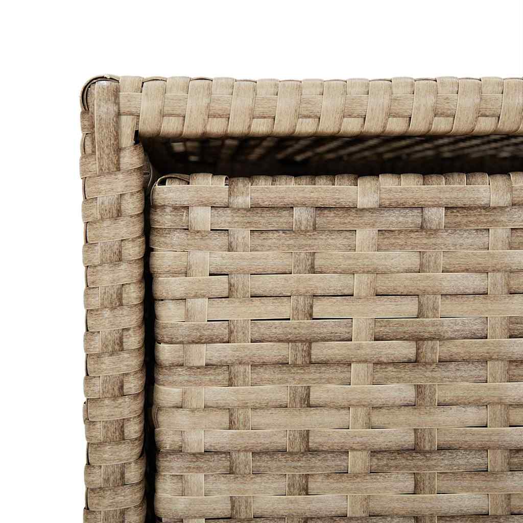 Armadietto Portaoggetti da Giardino Beige 55x59x80cm Polyrattan 365554