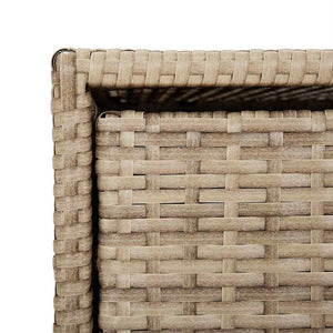 Armadietto Portaoggetti da Giardino Beige 55x59x80cm Polyrattan 365554