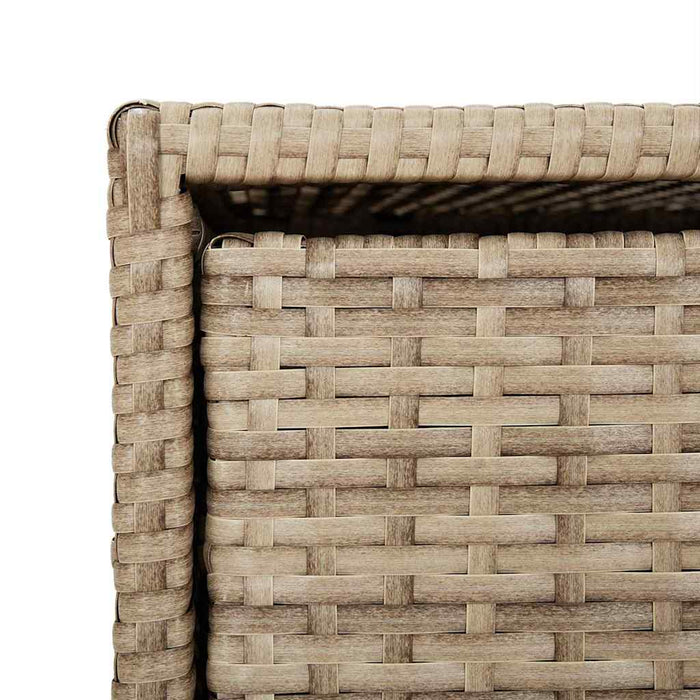 Armadietto Portaoggetti da Giardino Beige 55x59x80cm Polyrattan 365554