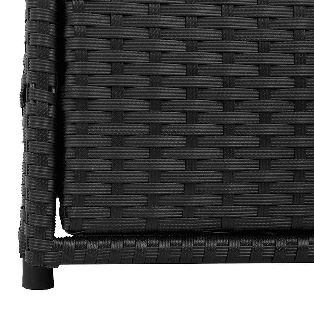 Armadietto Portaoggetti da Giardino Nero 55x59x69cm Polyrattan 365555