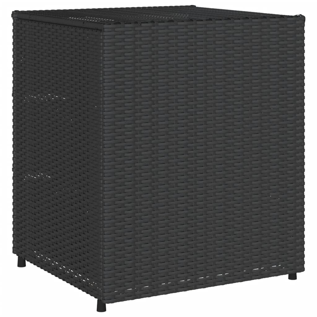Armadietto Portaoggetti da Giardino Nero 55x59x69cm Polyrattan