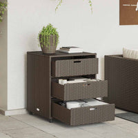 Armadietto Portaoggetti Giardino Marrone 55x59x69cm Polyrattancod mxl 134543