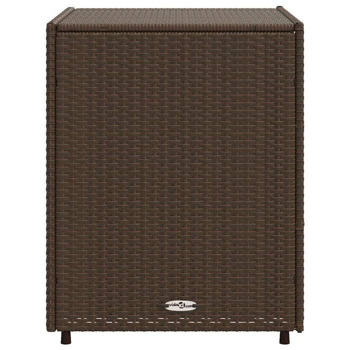 Armadietto Portaoggetti Giardino Marrone 55x59x69cm Polyrattan 365556