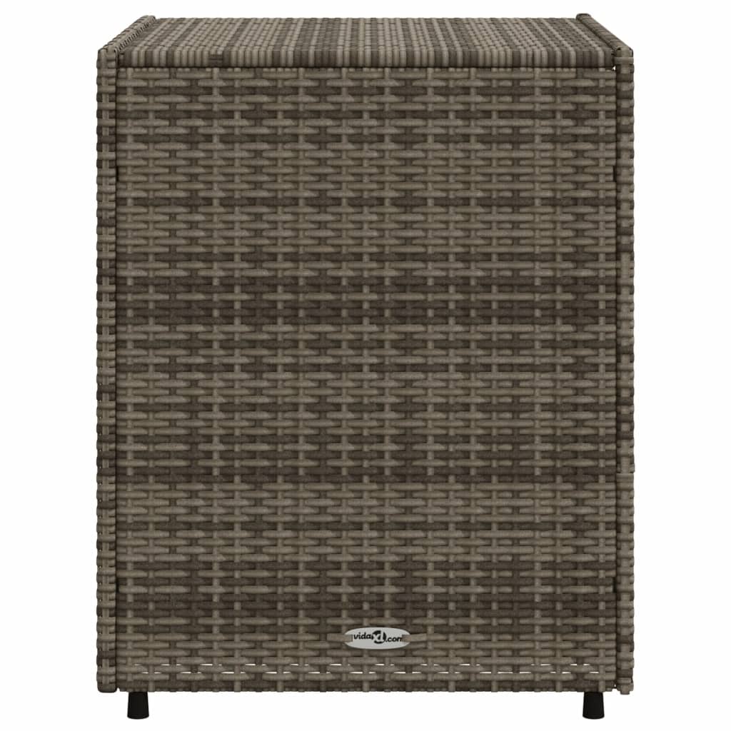 Armadietto Portaoggetti Giardino Grigio 55x59x69cm Polyrattan