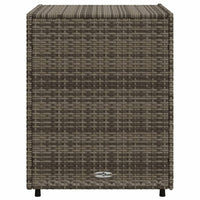 Armadietto Portaoggetti Giardino Grigio 55x59x69cm Polyrattan