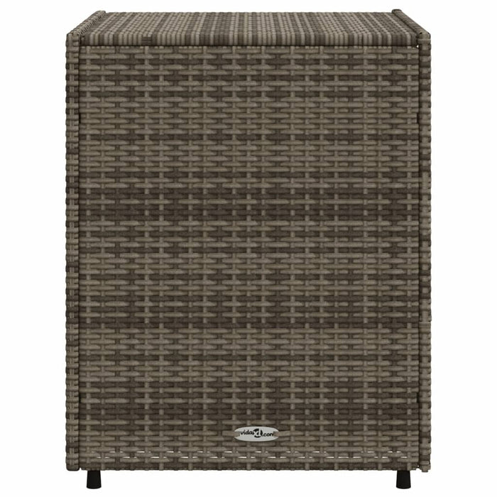 Armadietto Portaoggetti Giardino Grigio 55x59x69cm Polyrattan