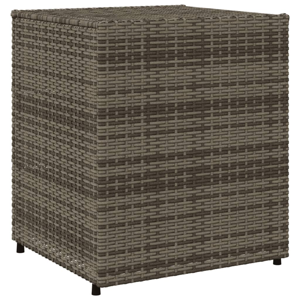 Armadietto Portaoggetti Giardino Grigio 55x59x69cm Polyrattan