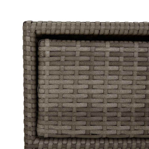 Armadietto Portaoggetti Giardino Grigio 55x59x69cm Polyrattan 365557