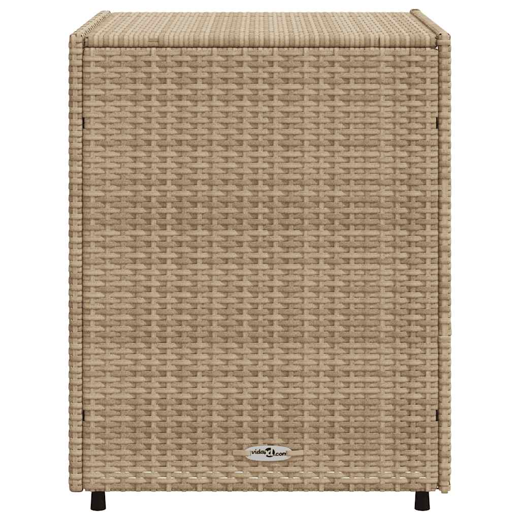 Armadietto Portaoggetti da Giardino Beige 55x59x69cm Polyrattan 365558