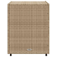 Armadietto Portaoggetti da Giardino Beige 55x59x69cm Polyrattan 365558