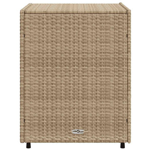 Armadietto Portaoggetti da Giardino Beige 55x59x69cm Polyrattan 365558
