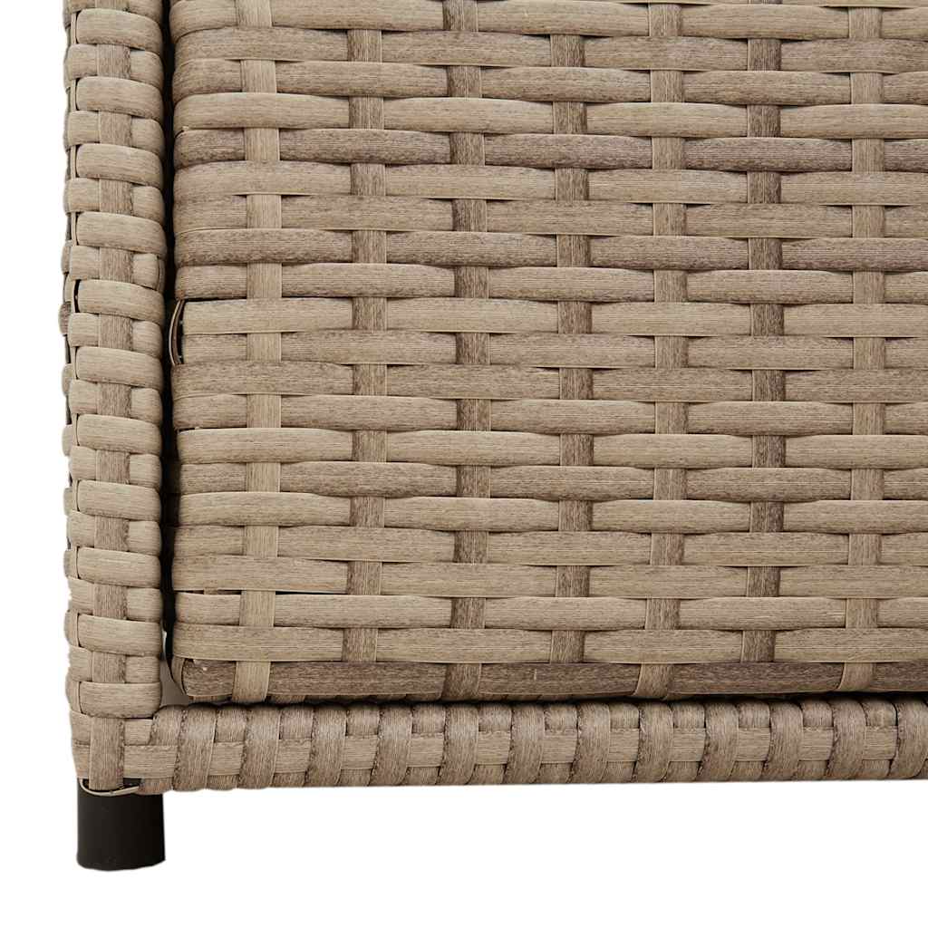 Armadietto Portaoggetti da Giardino Beige 55x59x69cm Polyrattan 365558