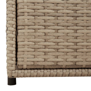 Armadietto Portaoggetti da Giardino Beige 55x59x69cm Polyrattan 365558
