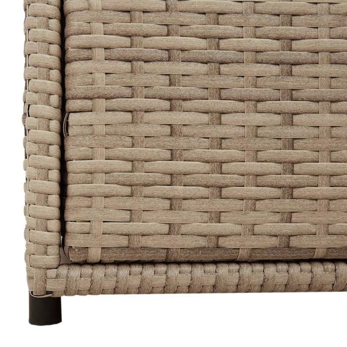 Armadietto Portaoggetti da Giardino Beige 55x59x69cm Polyrattan 365558