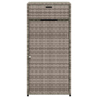 Armadietto Portaoggetti Giardino Grigio 55x55x111cm Polyrattan 365561