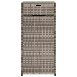 Armadietto Portaoggetti Giardino Grigio 55x55x111cm Polyrattan 365561