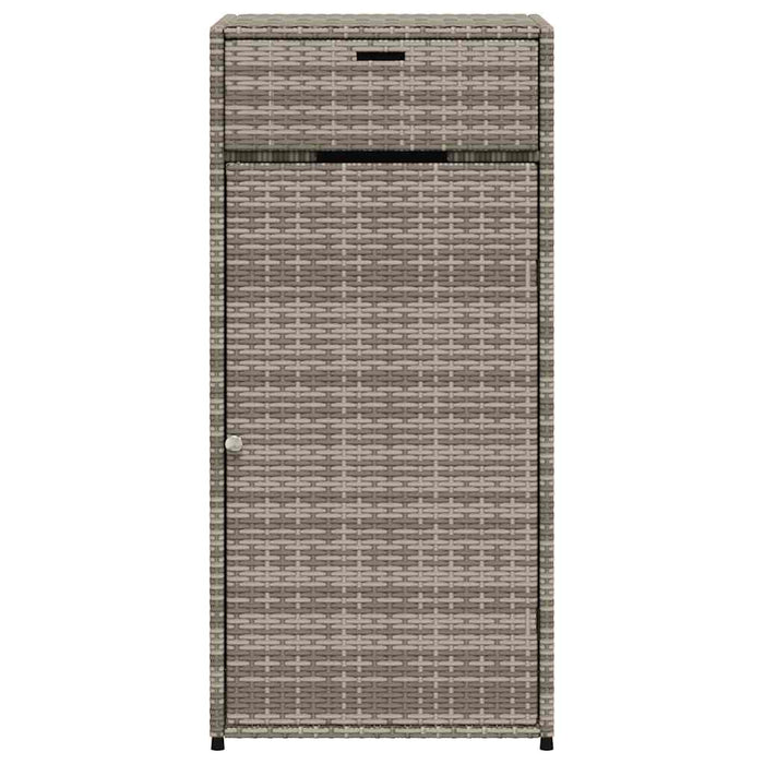 Armadietto Portaoggetti Giardino Grigio 55x55x111cm Polyrattan 365561