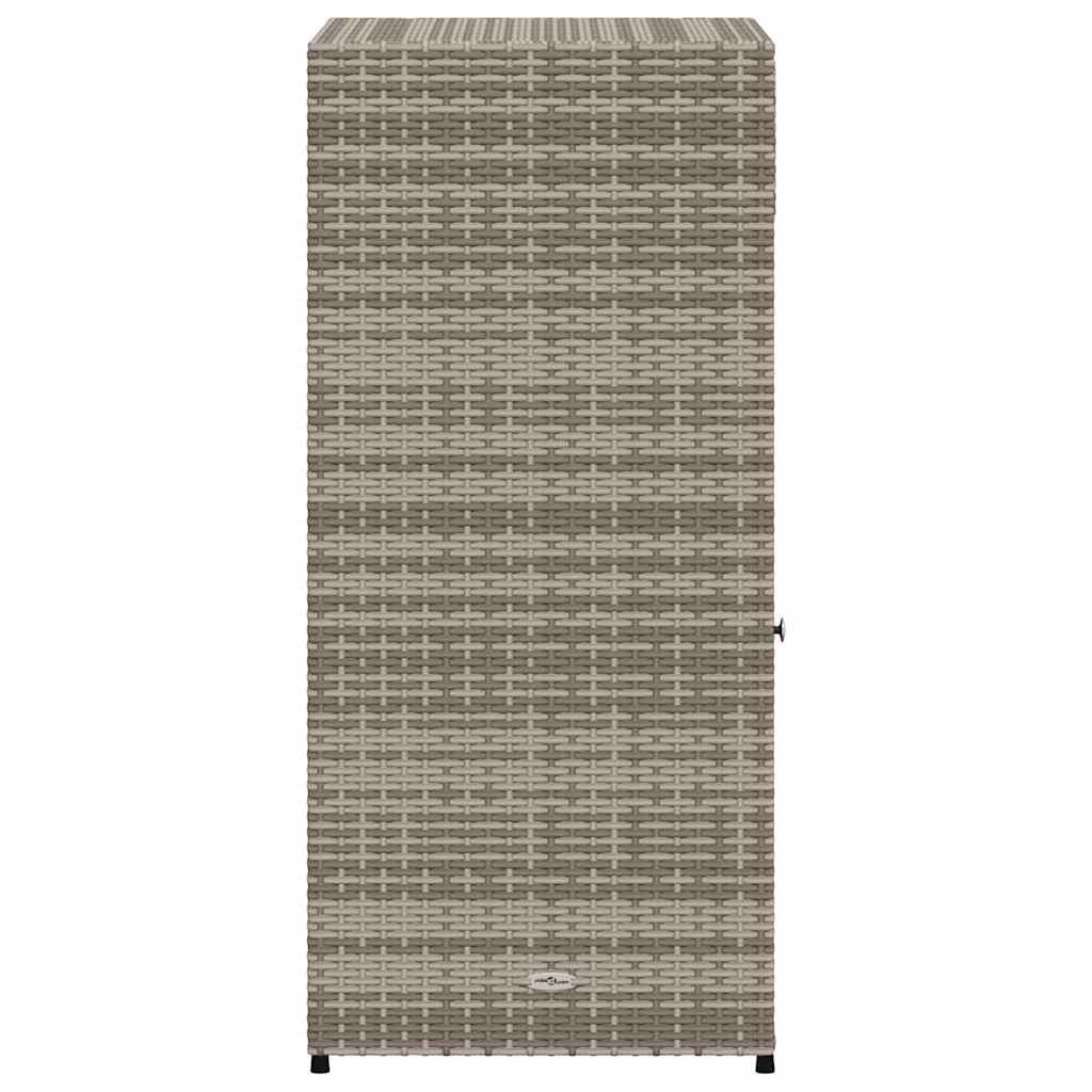 Armadietto Portaoggetti Giardino Grigio 55x55x111cm Polyrattan 365561