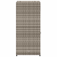 Armadietto Portaoggetti Giardino Grigio 55x55x111cm Polyrattan 365561