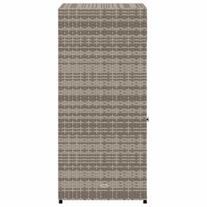 Armadietto Portaoggetti Giardino Grigio 55x55x111cm Polyrattan 365561