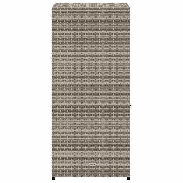 Armadietto Portaoggetti Giardino Grigio 55x55x111cm Polyrattan 365561