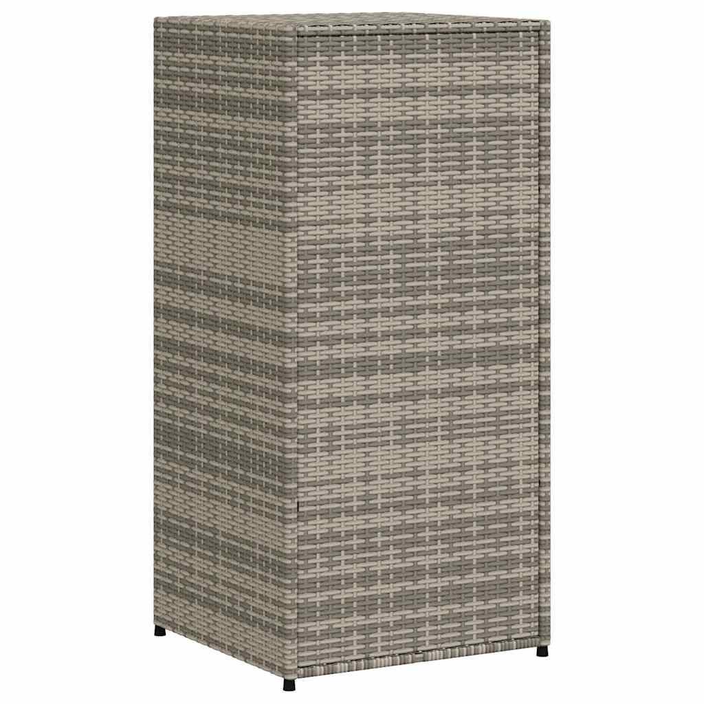 Armadietto Portaoggetti Giardino Grigio 55x55x111cm Polyrattan 365561