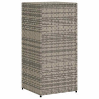 Armadietto Portaoggetti Giardino Grigio 55x55x111cm Polyrattan 365561