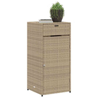 Armadietto Portaoggetti Giardino Beige 55x55x111cm Polyrattan 365562