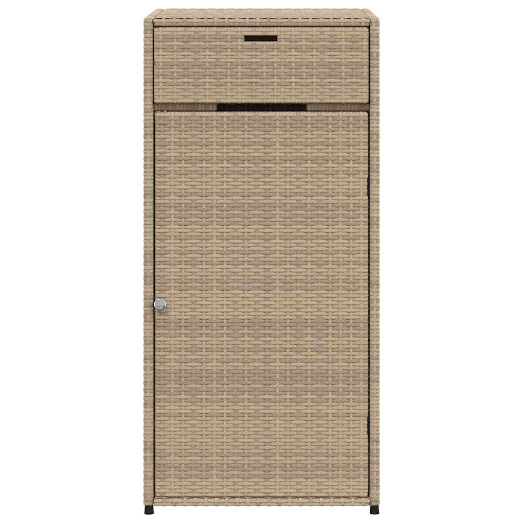 Armadietto Portaoggetti Giardino Beige 55x55x111cm Polyrattan 365562