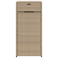 Armadietto Portaoggetti Giardino Beige 55x55x111cm Polyrattan 365562