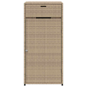 Armadietto Portaoggetti Giardino Beige 55x55x111cm Polyrattan 365562