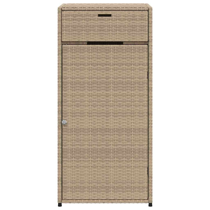 Armadietto Portaoggetti Giardino Beige 55x55x111cm Polyrattan 365562
