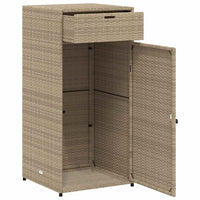 Armadietto Portaoggetti Giardino Beige 55x55x111cm Polyrattan 365562