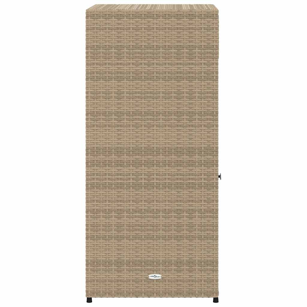 Armadietto Portaoggetti Giardino Beige 55x55x111cm Polyrattan 365562