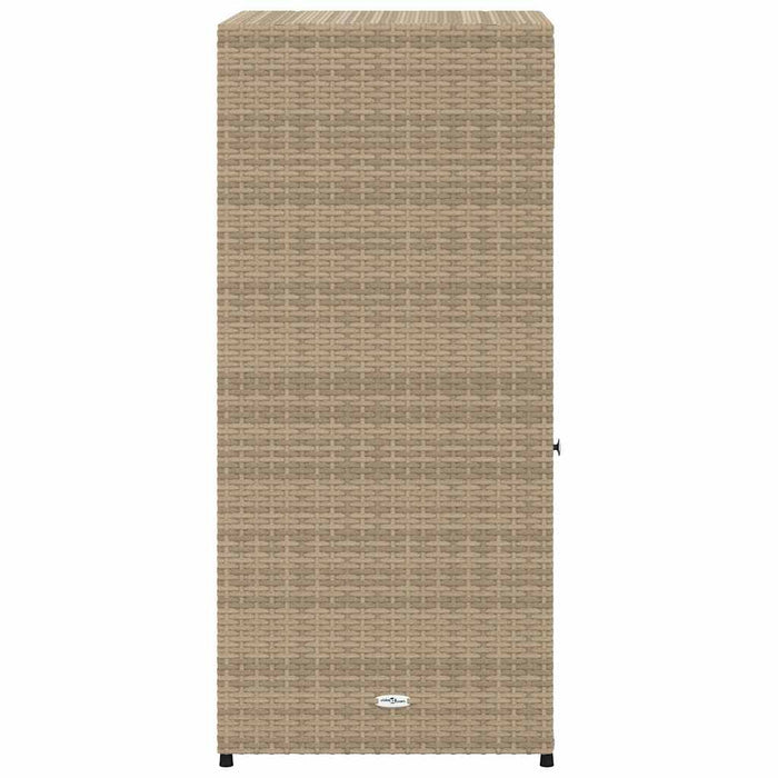 Armadietto Portaoggetti Giardino Beige 55x55x111cm Polyrattan 365562