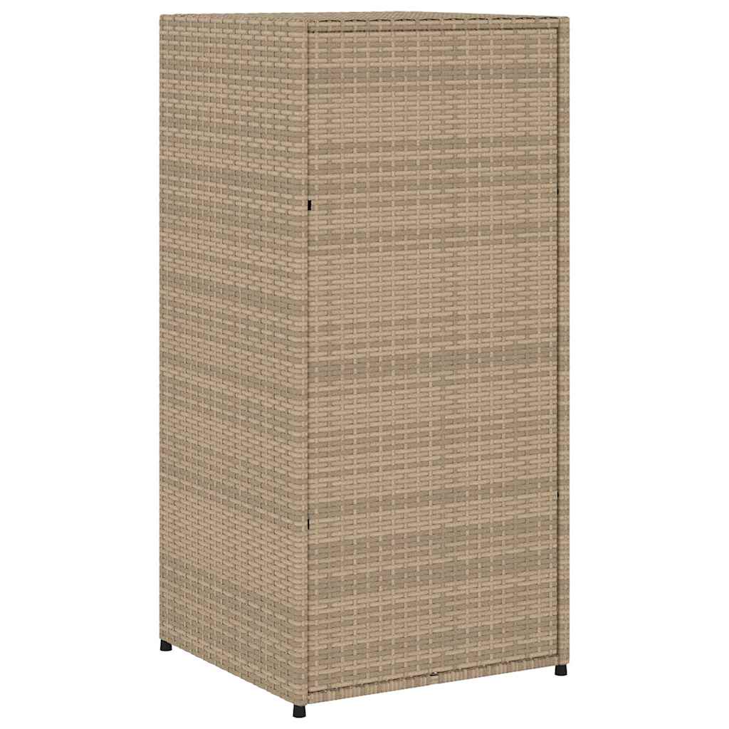 Armadietto Portaoggetti Giardino Beige 55x55x111cm Polyrattan 365562