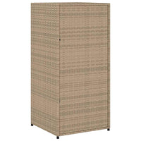 Armadietto Portaoggetti Giardino Beige 55x55x111cm Polyrattan 365562