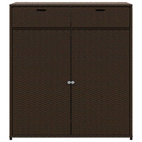 Armadietto Portaoggetti Giardino Marrone 105x55x113 Polyrattan 365564