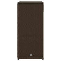 Armadietto Portaoggetti Giardino Marrone 105x55x113 Polyrattan 365564