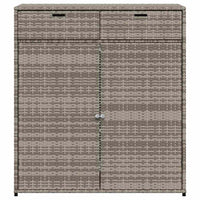 Armadietto Portaoggetti Giardino Grigio 105x55x113cm Polyrattan 365565