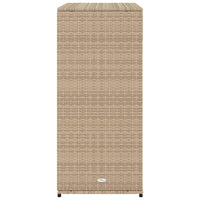Armadietto Portaoggetti Giardino Beige 105x55x113cm Polyrattan 365566