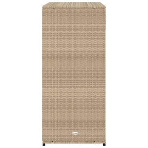 Armadietto Portaoggetti Giardino Beige 105x55x113cm Polyrattan 365566