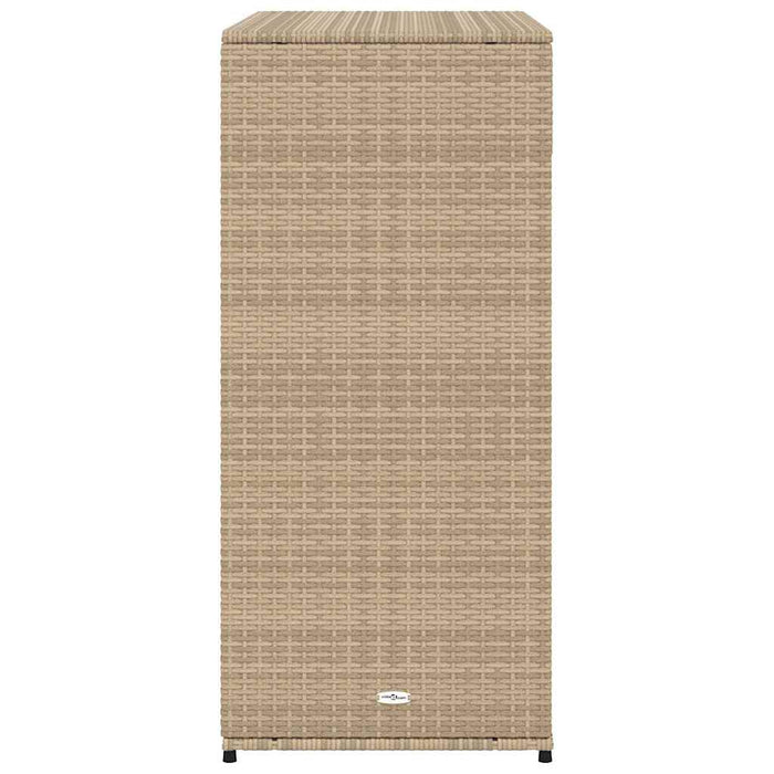 Armadietto Portaoggetti Giardino Beige 105x55x113cm Polyrattan 365566